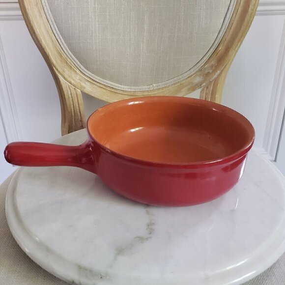 Piral Albisola Made in Italy Terracotta Clay 9" Red Cookware Baking Serving Pan - Picture 5 of 12